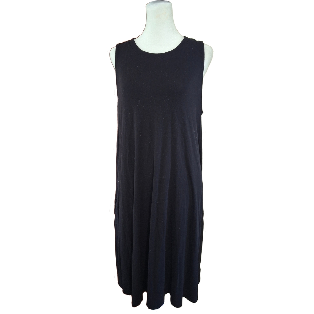 Time and Tru Black Midi Dress